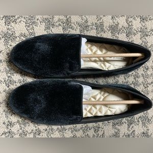 Birdies Size 8 Starling Black Velvet Flat Sz 8